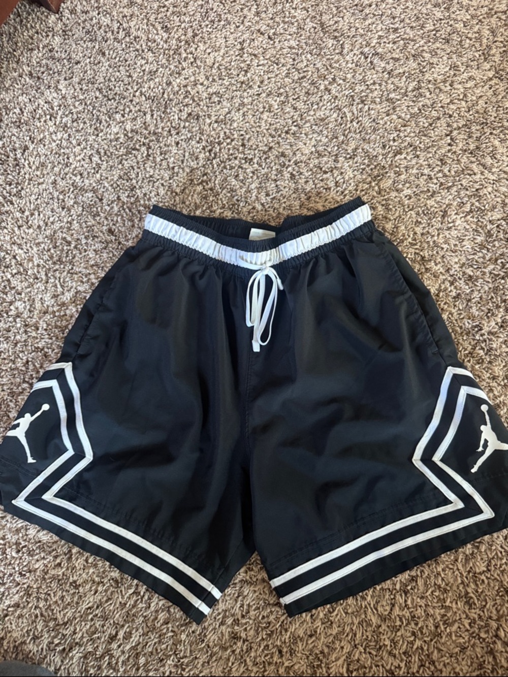 Jordan Black & White Athletic Basketball Shorts